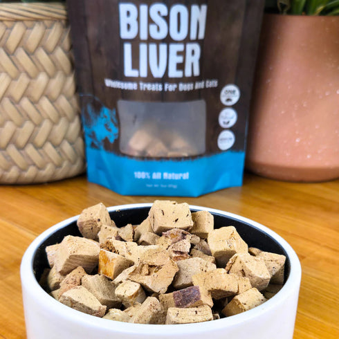 Shepherd Boy Farms Freeze Dried Raw Dog Treats - Bison Liver - 8oz